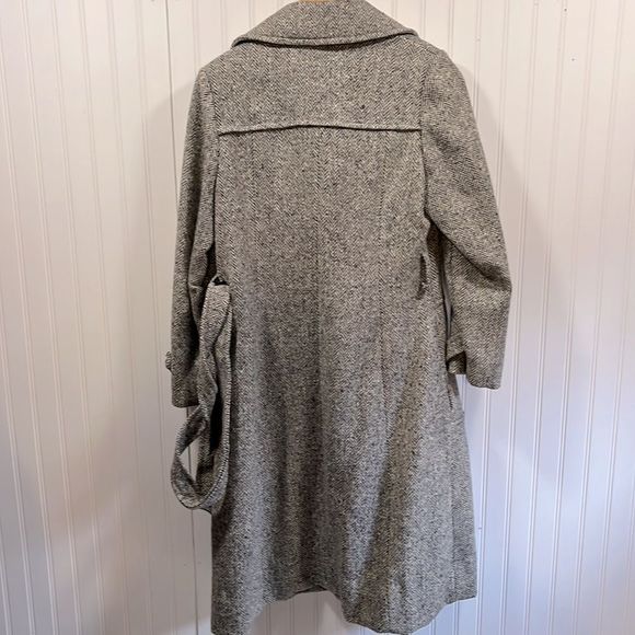 Vintage Montello wool trench coat with scarf - Picture 4 of 11